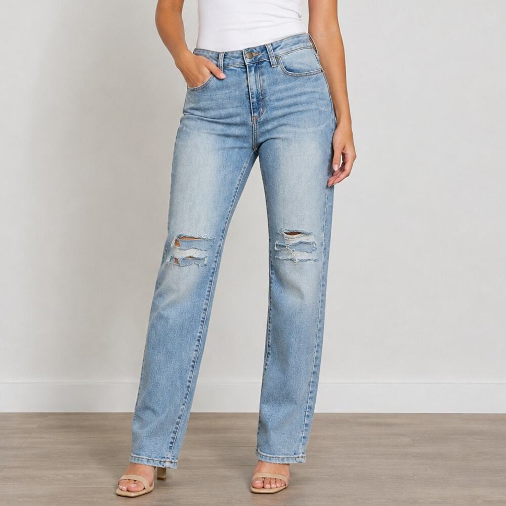 Anthropologie Daily Ritual Womens 29 High Rise Skinny Jeans Blue Stretch Denim